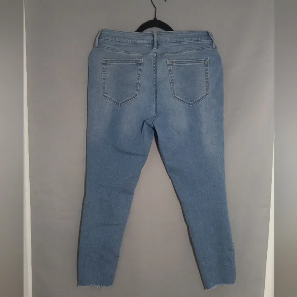 Anna WomensBlue Embroidered Women's Jeans Size 12 Waist36 Hip40 Long35 High Rise - Picture 5 of 7